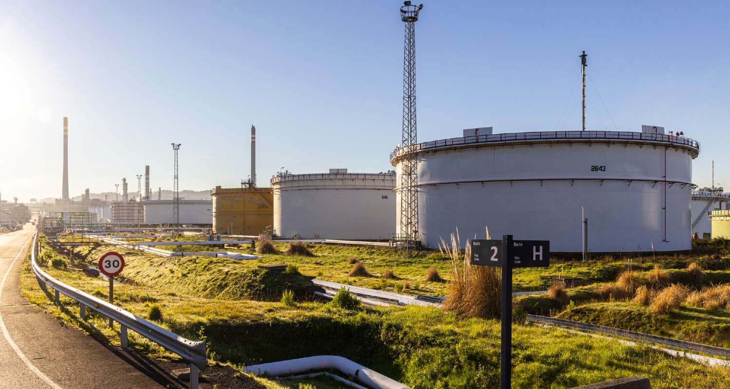 Vista de la refinería de A Coruña